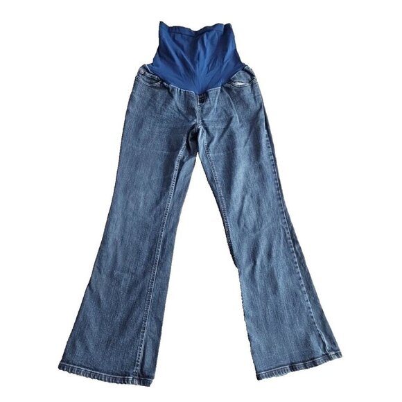 A Pea in the Pod Jeans Maternity Size Medium (32x29) RN# 79913 Bootcut Med Wash - Picture 1 of 16